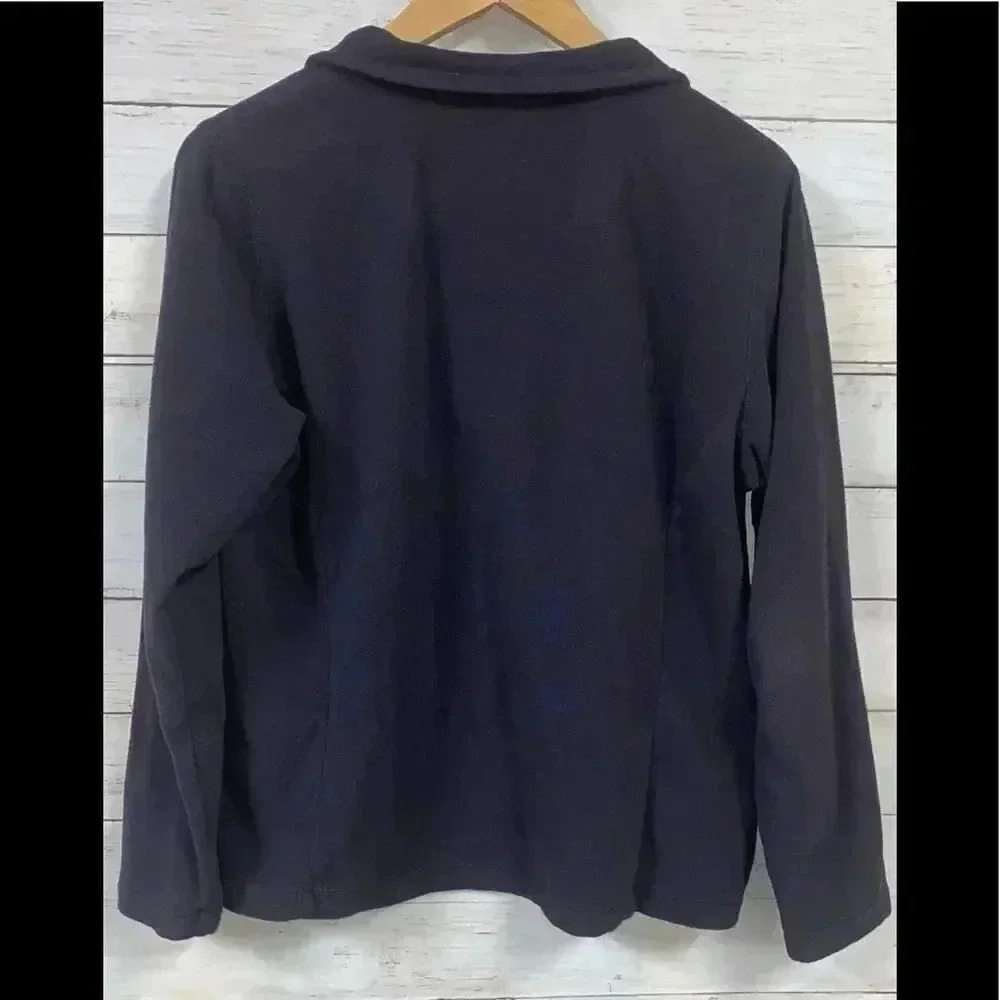 Lands’End Soft Navy Blue 1/4 Zip Up Pullover Sweater - Picture 2 of 5